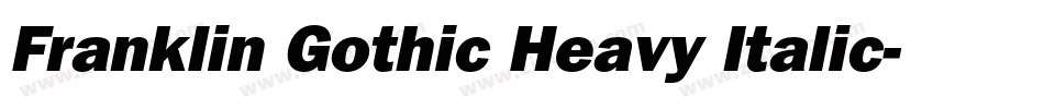 Franklin Gothic Heavy Italic字体转换
